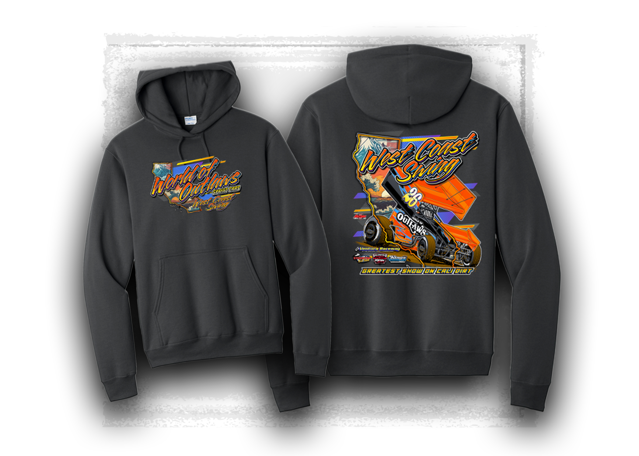 World of Outlaws- Sprint Car Series- 2026 West Coast Hooded Sweatshirt