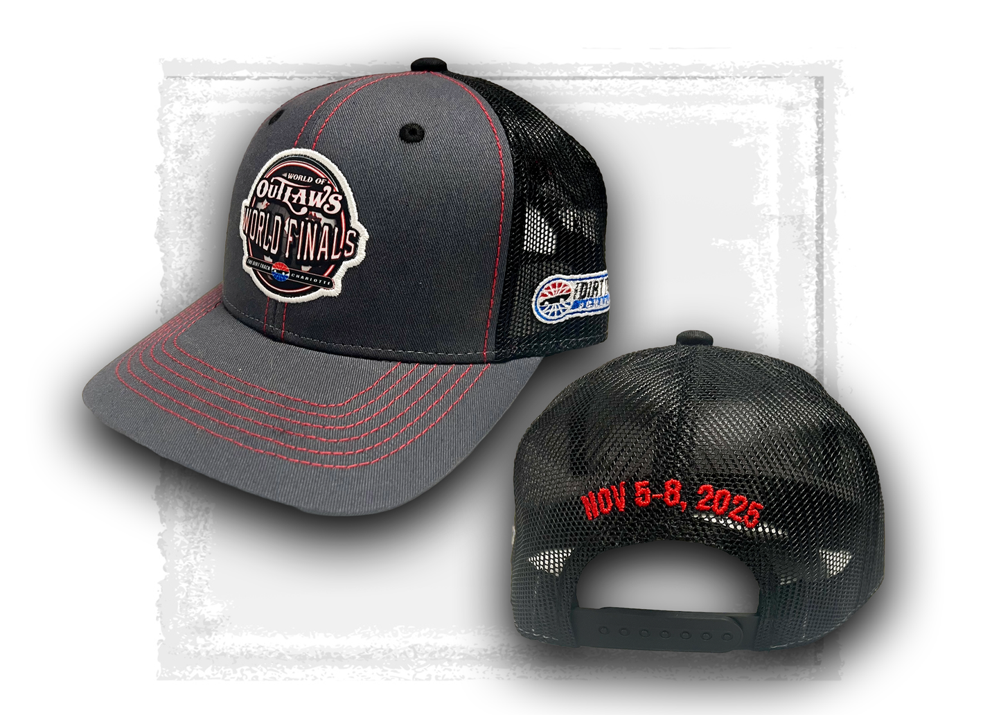 World of Outlaws- World Finals- Black and Grey Hat