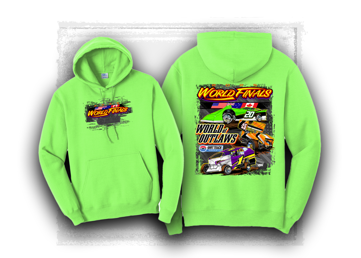 World of Outlaws- World Finals- 3 Flags Hooded Sweatshirt