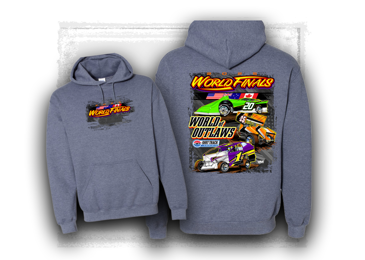 World of Outlaws- World Finals- 3 Flags Hooded Sweatshirt
