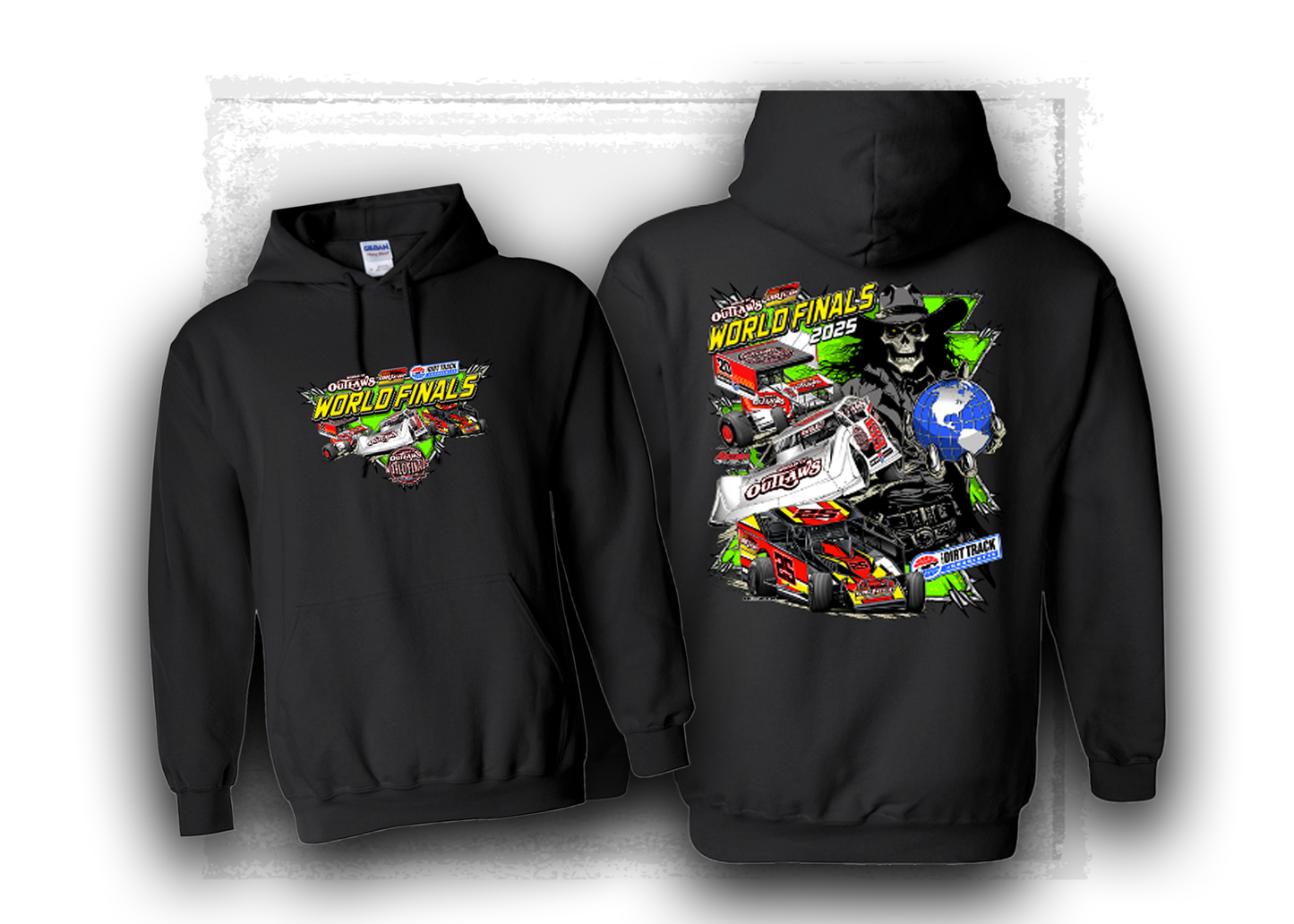 World of Outlaws- World Finals- Cowboy Skull Hooded Sweatshirt