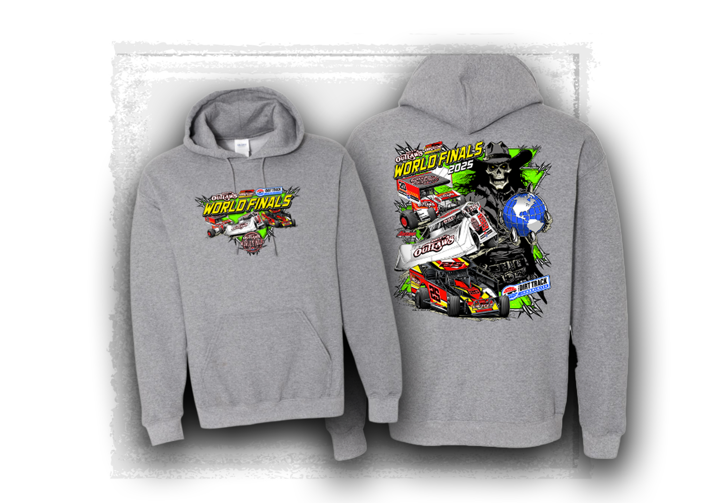 World of Outlaws- World Finals- Cowboy Skull Hooded Sweatshirt