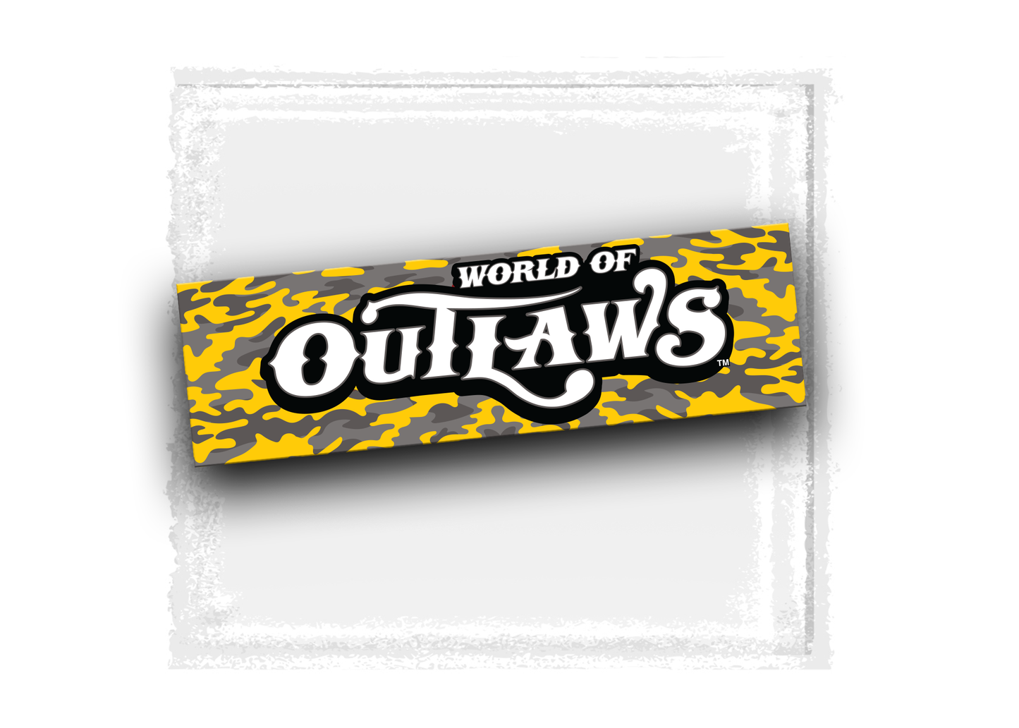 World of Outlaws Yellow Camo Event Day Trackside Banner