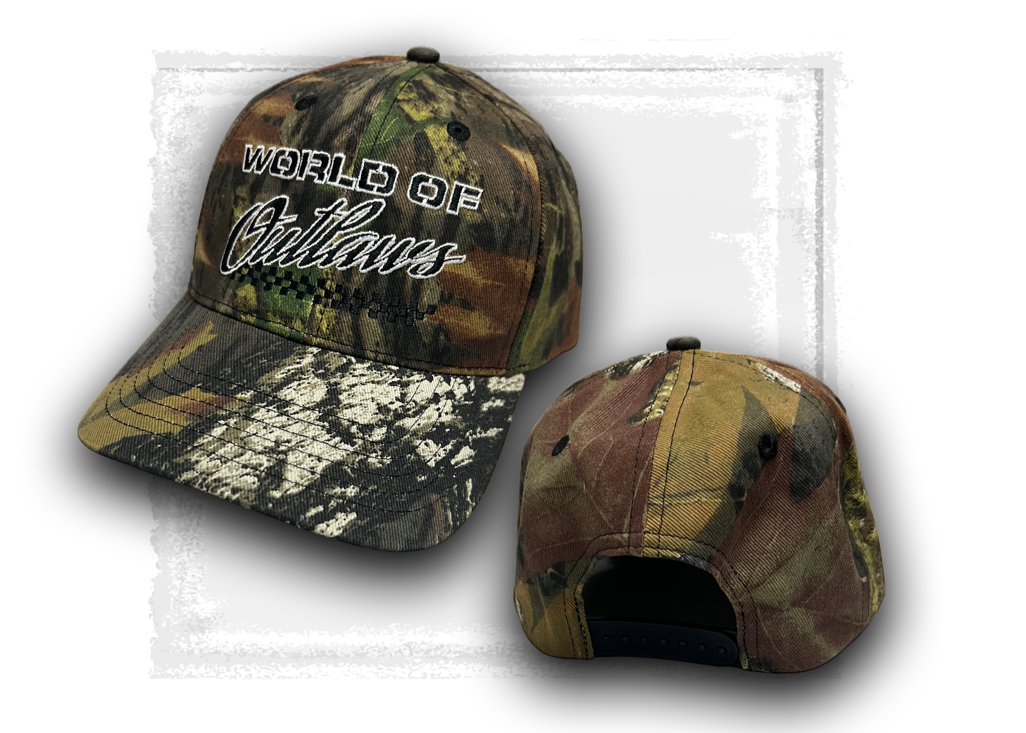World of Outlaws- Vintage Embroidered Camo Hat