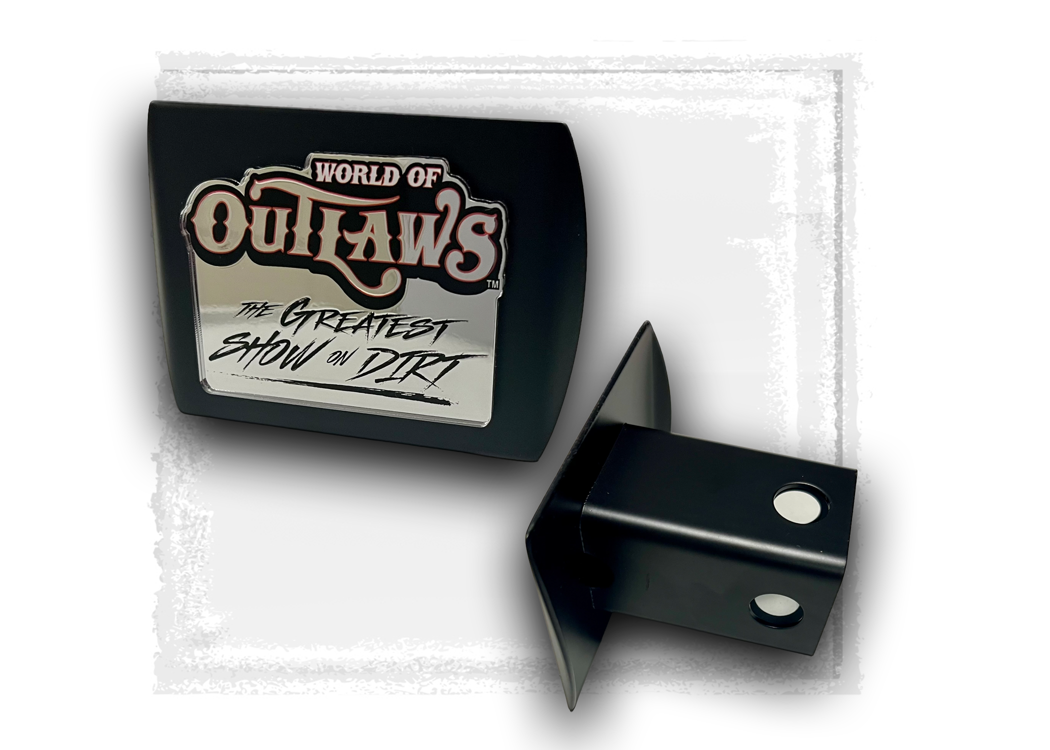World of Outlaws- Black Metal Hitch Cover