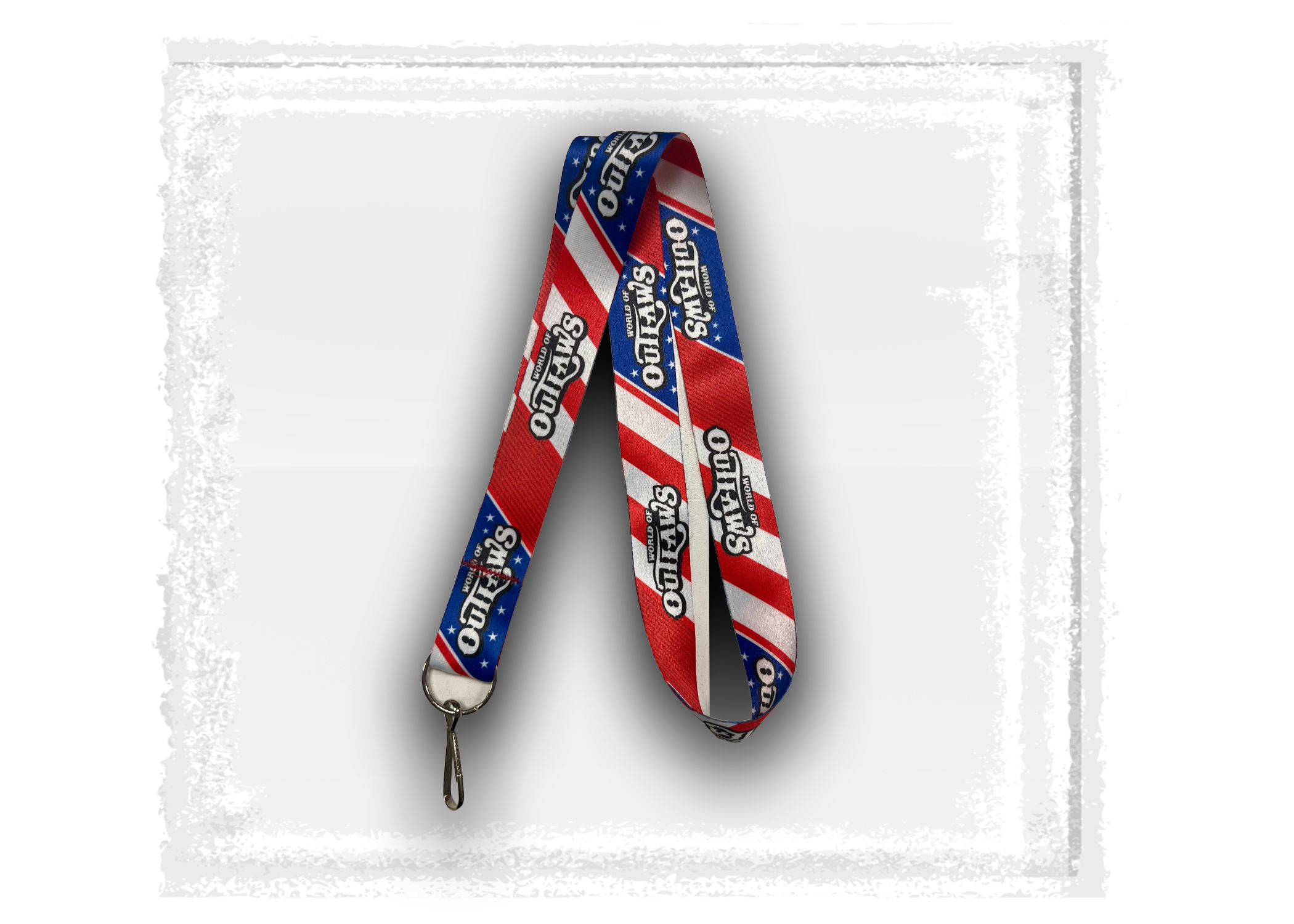 World of Outlaws- Red, White, and Blue Lanyard