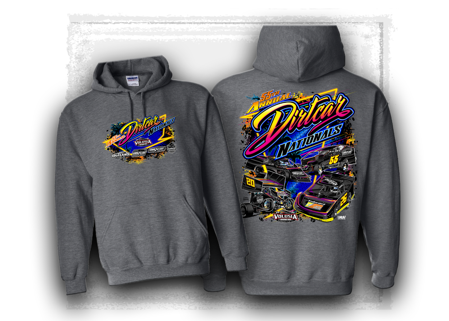 2026 DIRTCar Nationals- Neon Gator Palm- Hooded Sweatshirt