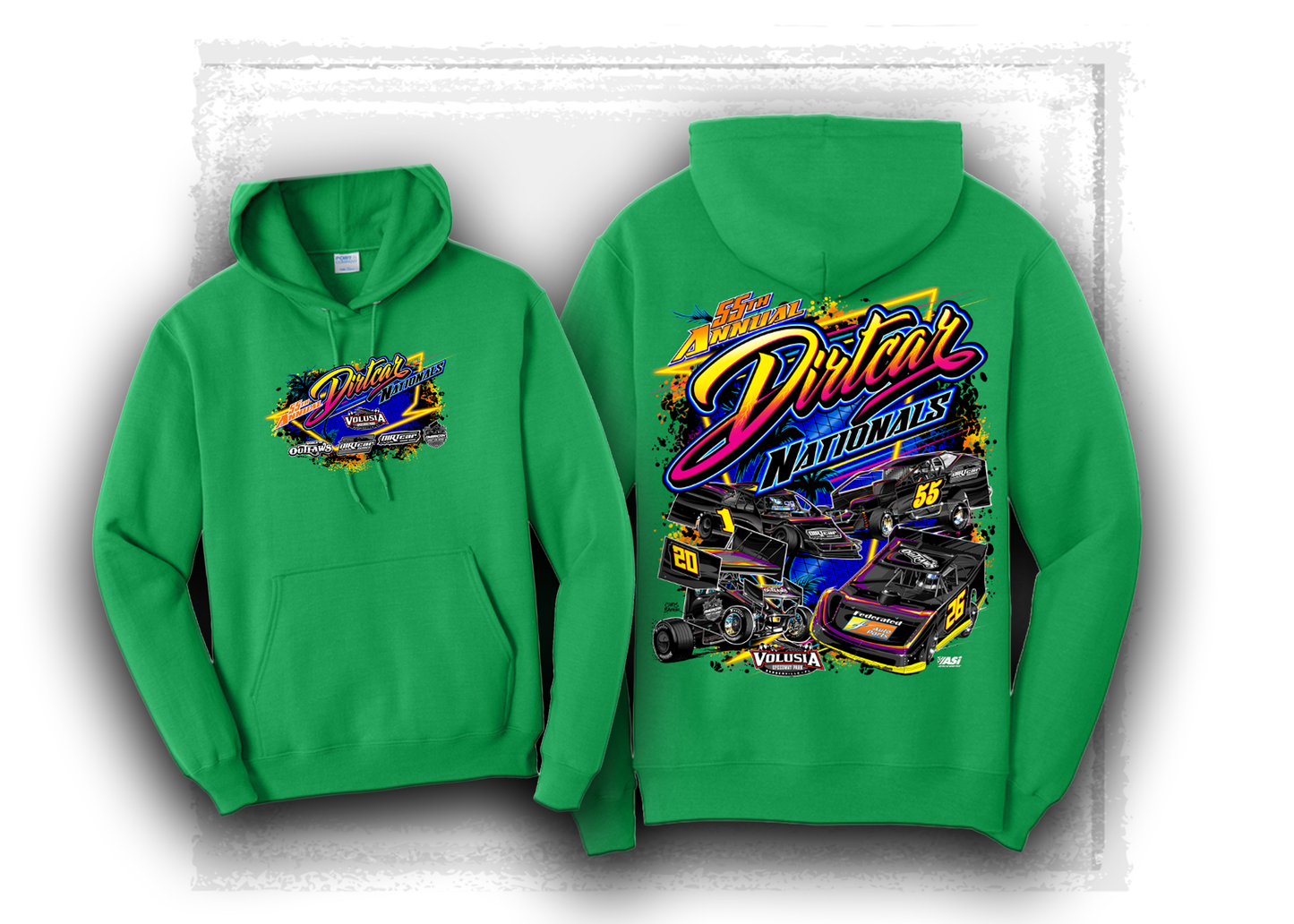 2026 DIRTCar Nationals- Neon Gator Palm- Hooded Sweatshirt