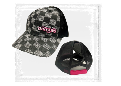 World of Outlaws - Woman's Checkered Ponytail Hat