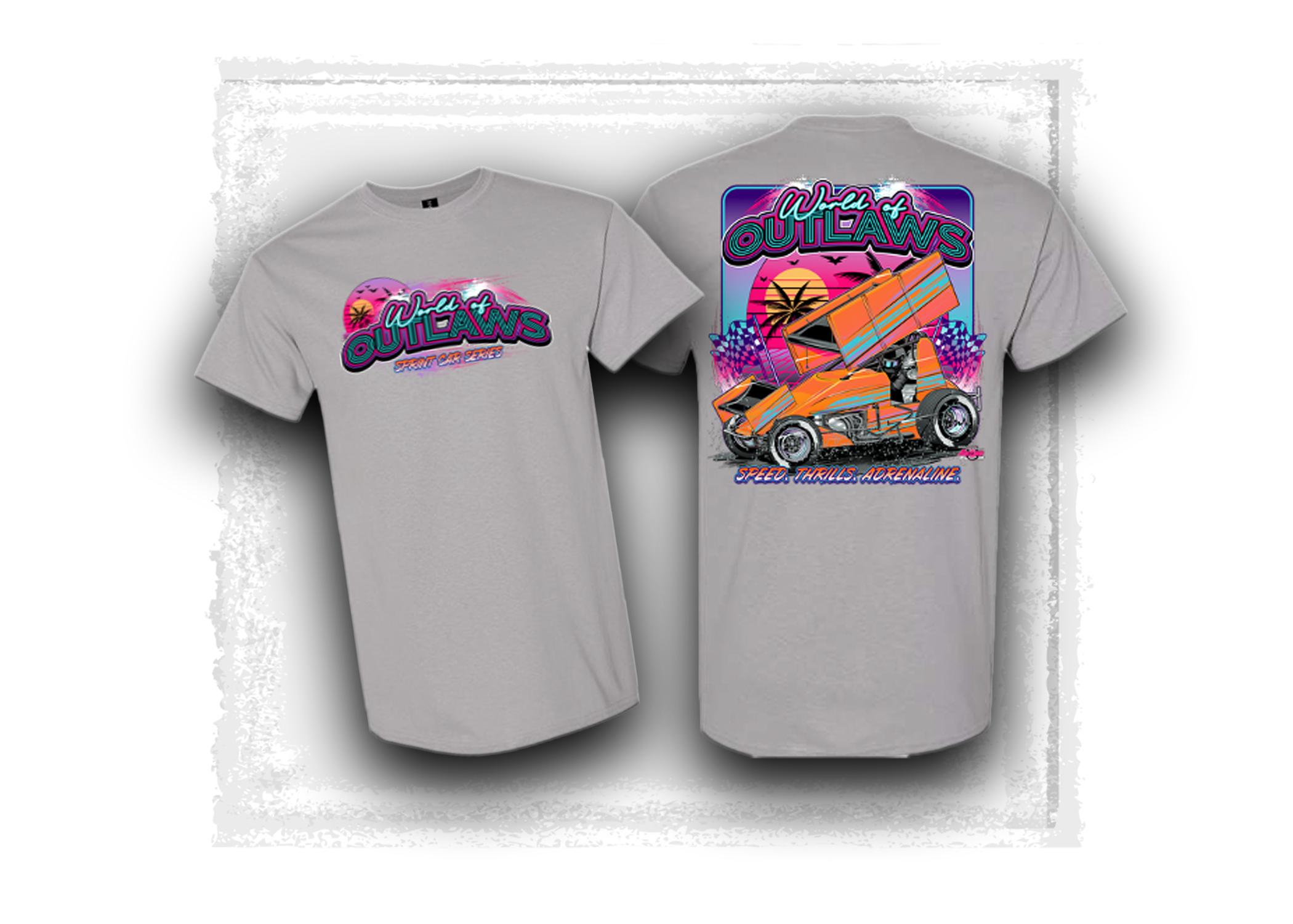 World of Outlaws- Sprint Car Series- Sunset Rush- T-Shirt