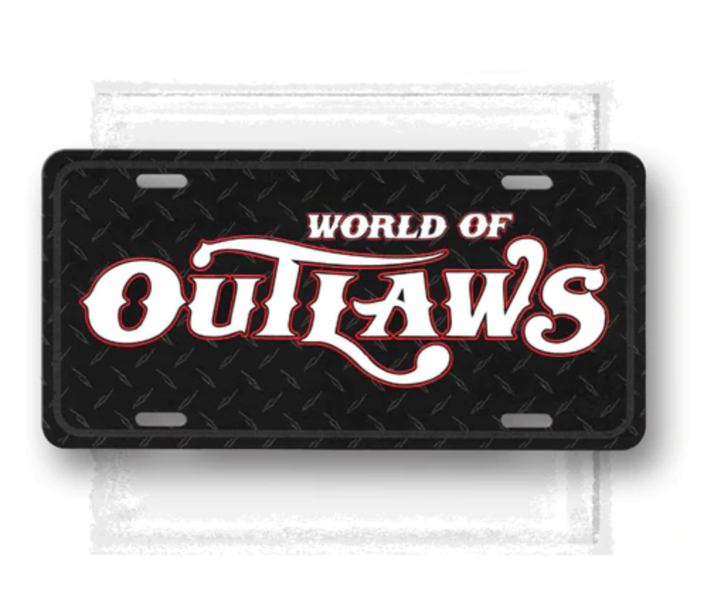 World of Outlaws - Diamond Plate License Frame