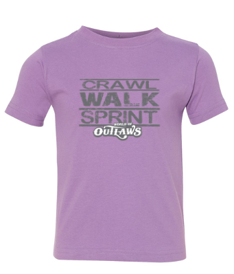 World of Outlaws - Crawl, Walk, Sprint T-Shirt - Pink