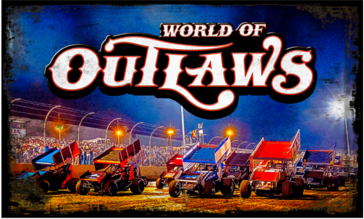 World of Outlaws Sprint Cars - 4 Wide Flag