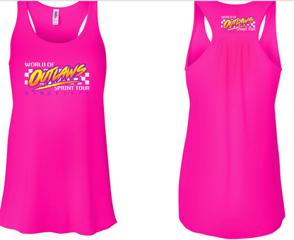 World of Outlaws - Women's Retro Checker Tank