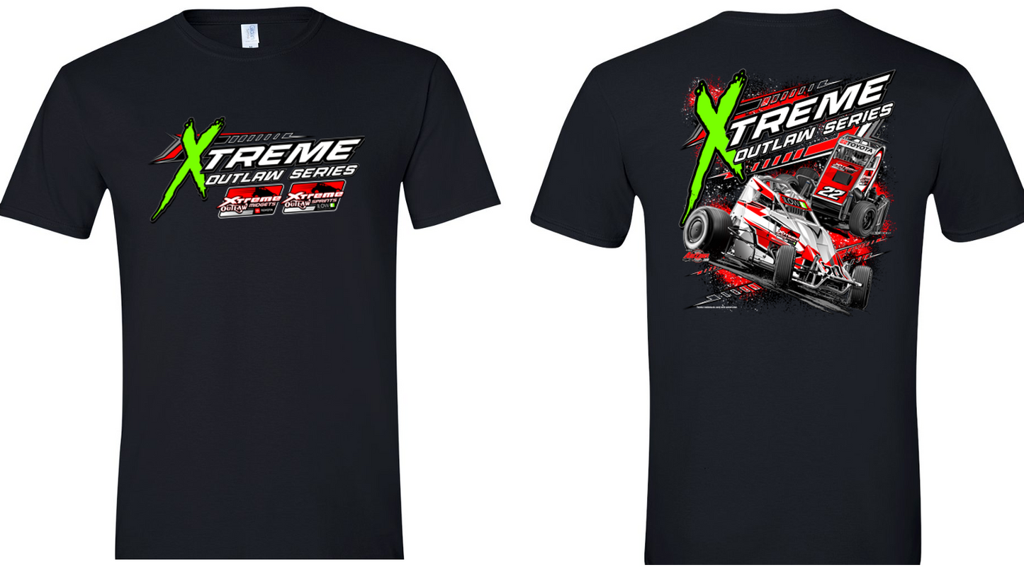 Xtreme Outlaw Series - Green X T-Shirt - Black