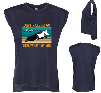 World of Outlaws Late Models -  Outlaw Girl Cuff T-Shirt