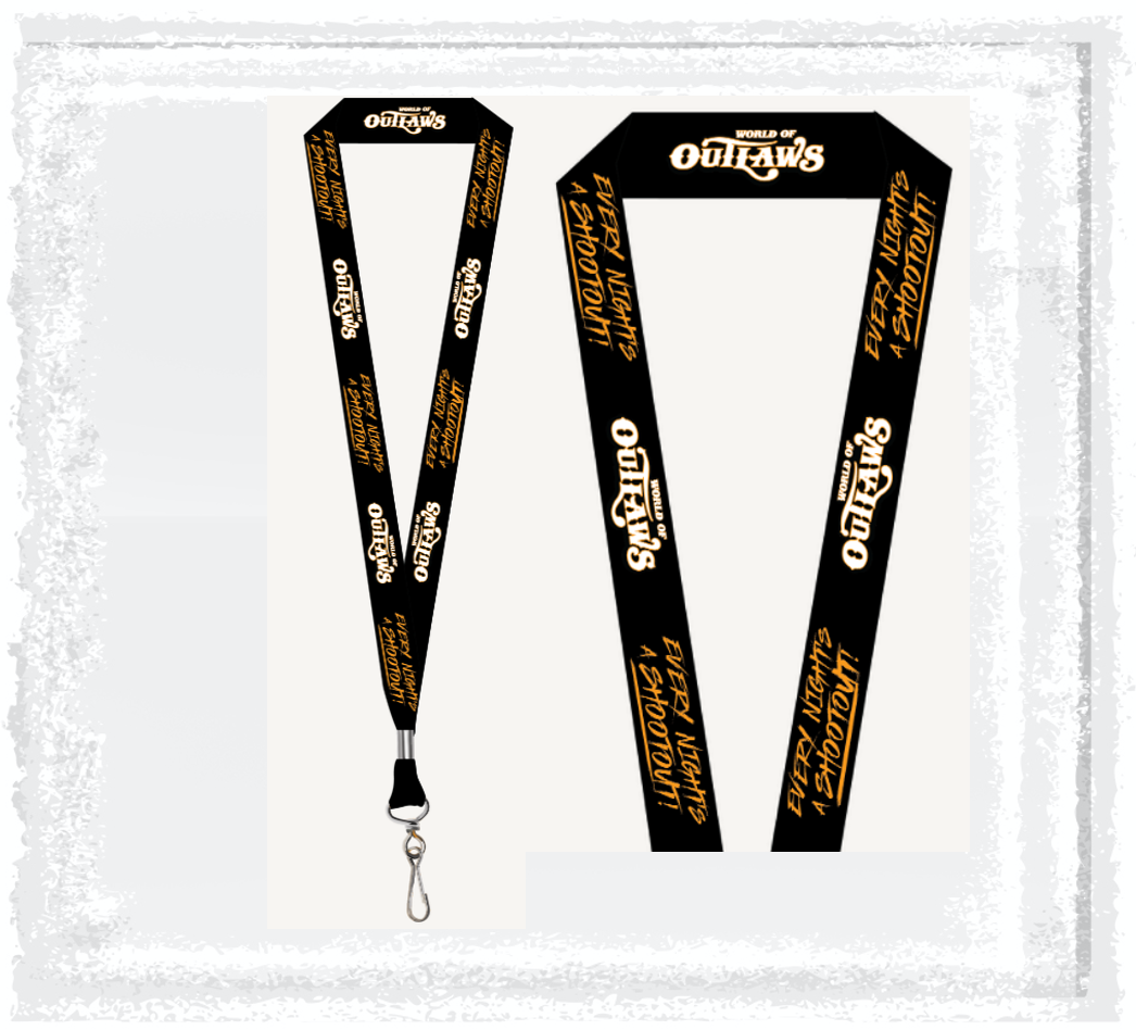 World of Outlaws - Every Night's a Shootout Lanyard