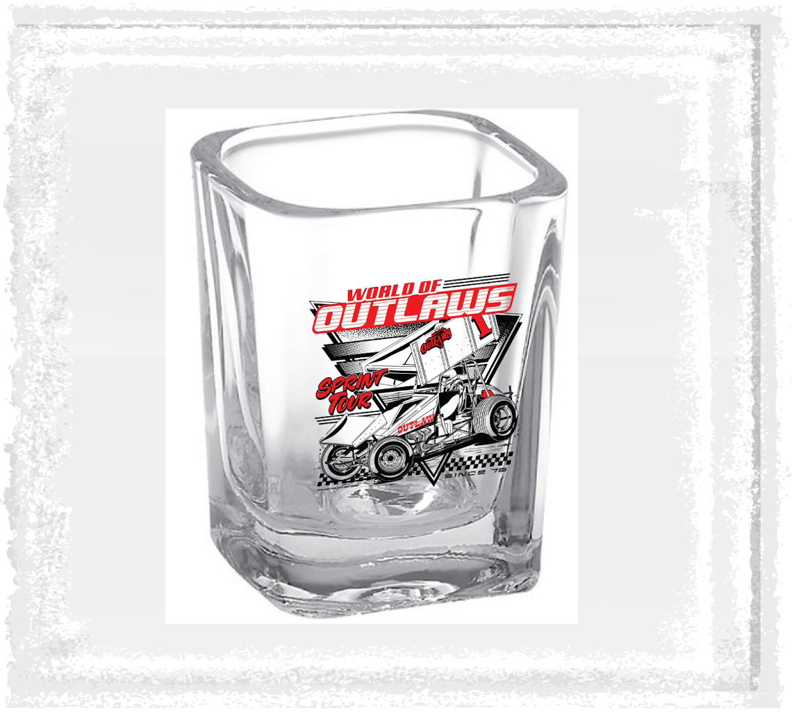 World of Outlaws Sprint Cars - Retro Shot Glass