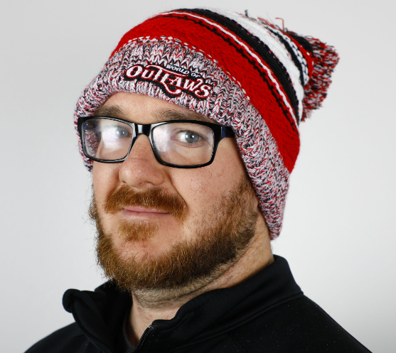 Red White & Black Team Pom Beanie