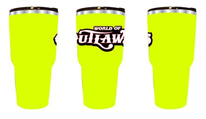 World of Outlaws Neon Yellow Tumbler