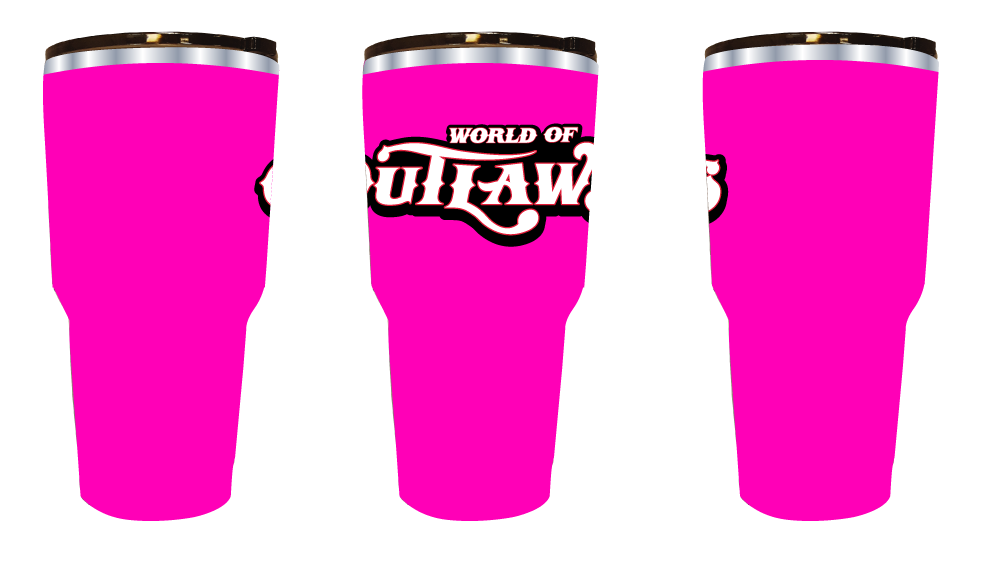 World of Outlaws Neon Pink Tumbler